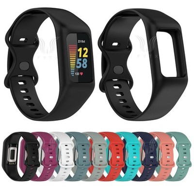 For Fitbit Charge 6 5 4 3 Frame Protection Strap Silicone Watch Band