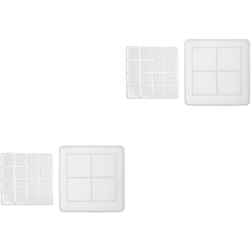2 Sets of Slide Puzzle Silicone Mold Silicone Number Making Mold for