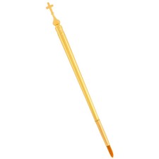 Gold Plated Russian Style Orthodox Anointing Brush Holy Myrrh Oil Striuchtsa