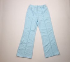 Deadstock Vtg 60s 70s Streetwear Womens 16 Knit Bell Bottoms Pants Carolina Blue