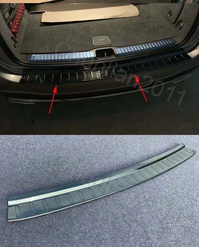 Black Rear Bumper Sill Protector Cover Trim for 2020 Mercedes Benz GLE 350 450 - Picture 2 of 8