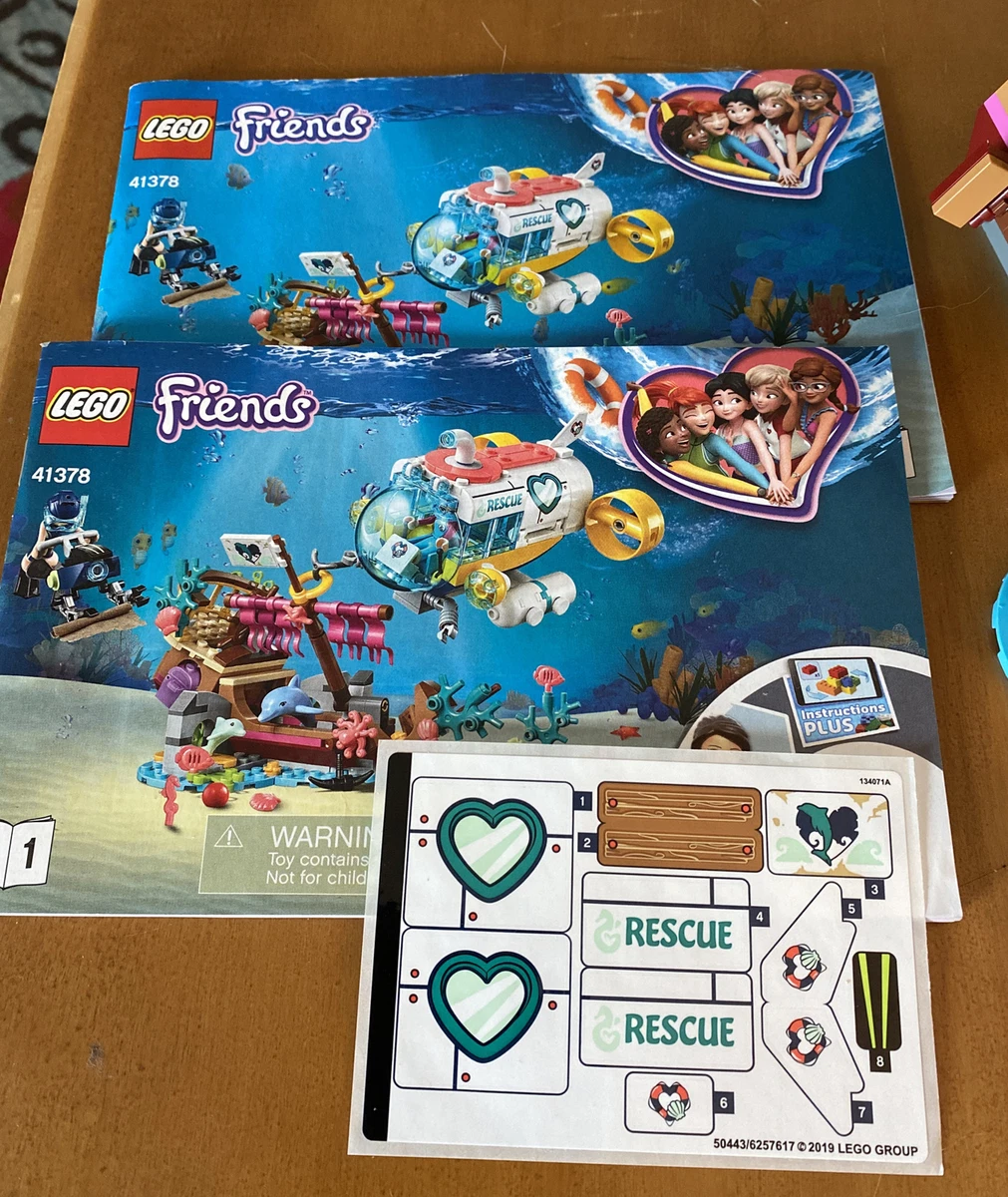 LEGO Friends 41378 Dolphin Rescue Mission Submarine - Complete- See  Description