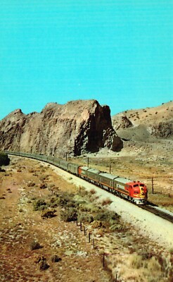 Postcard Santa Fe Super Chief Passes Devil's Footstool Near Los