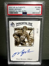 2021 SP Authentic Mark Messier Immortal Ink 9/10 PSA Mint 9