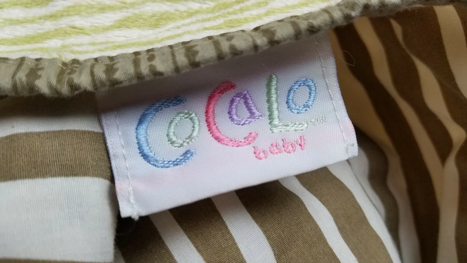 Manta Bebé Cocalo Selva León Verde Rayas Marrón Difusa Cómoda Blanky Lovey Foto 2 de 4