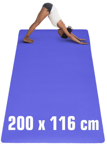 200x116 Yogamatte XXL 6mm TPE Fitnessmatte Rutschfest Yoga Fitness Sport Matte - Bild 1 von 9