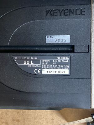 KEYENCE FD-SS20A 20L Coriolis Digital Flow Sensor Meter FD-S KEYENCE FD-SS20A 20L Coriolis Digital Flow Sensor Meter FD-S
