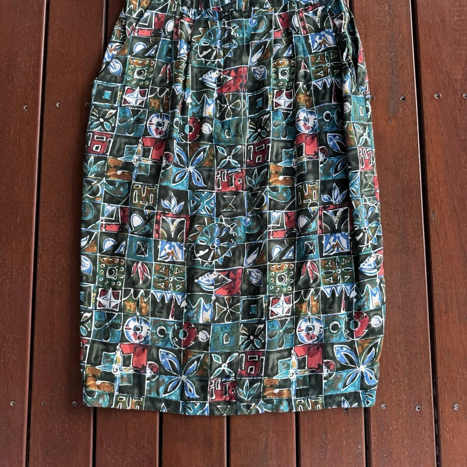 Vestido Vintage Talla 8 Cambio Años 80 Patrón Warwick Jones Australia Foto 2 de 4