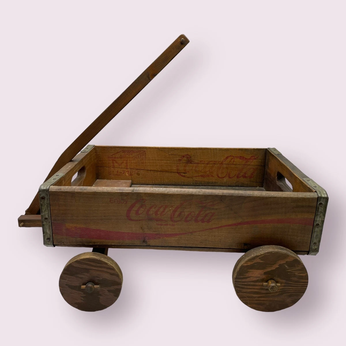 Vintage Wooden Coca Cola Crate Soda Coke Wagon Rustic Collectible