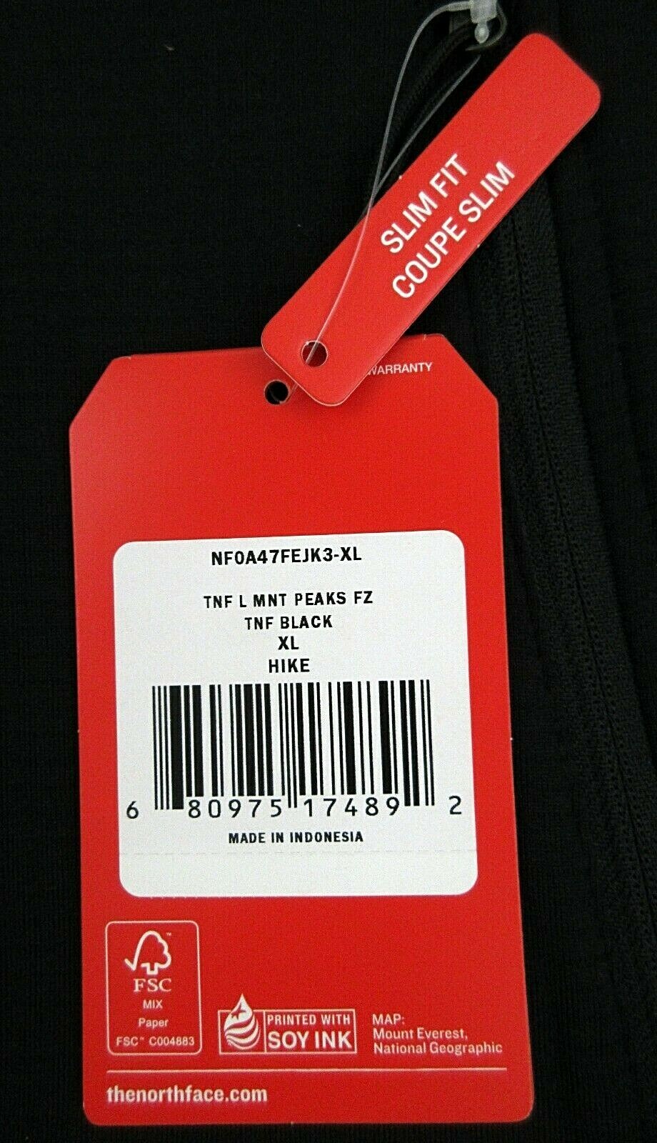 The North Face Mountain Peaks Fleece Full Zip Jacket (Black-XL)