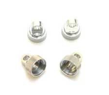 Silver Alloy Shock Capsfits 2WD Traxxas Slash/Stampede/Rustler STRST3767S