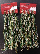 2 PACK Holiday Bead Garland 8 Ft each  NEW 