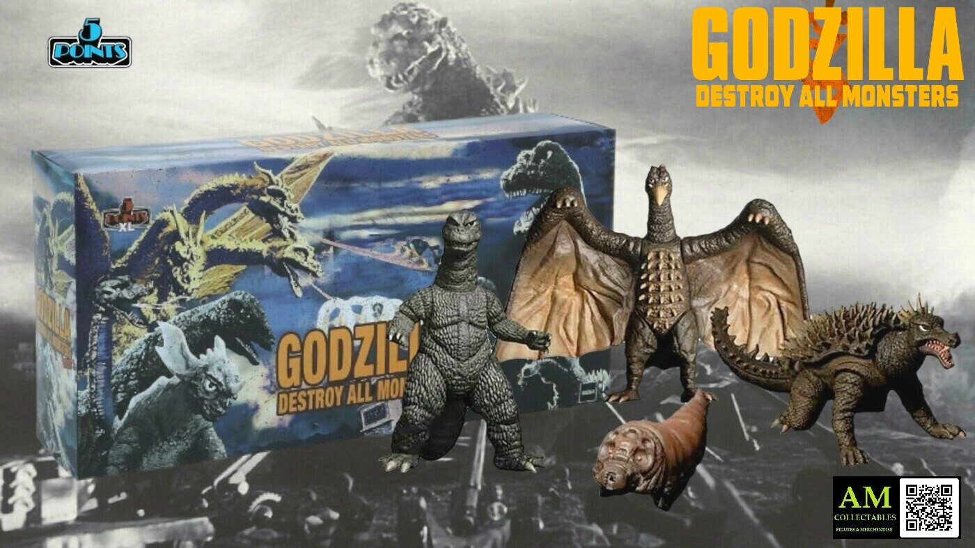 MEZCO 5 POINTS - FRANKENSTEINS MONSTER AUS DEM ALL - GODZILLA BOX SET FIGUR NEU