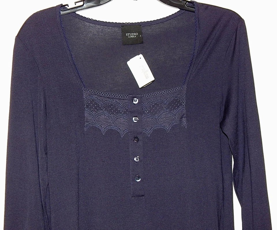 CAMISA DE DORMIR LA PERLA STUDIO H/CAMITIA NOTTE PÚRPURA talla 1(IT) XS NUEVA $237 AUTÉNTICA Foto 2 de 3