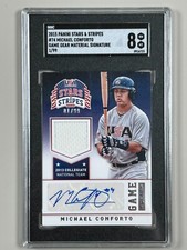 Michael Conforto 2015 Stars & Stripes Game Gear Material Signature 74 1/99 SGC 8