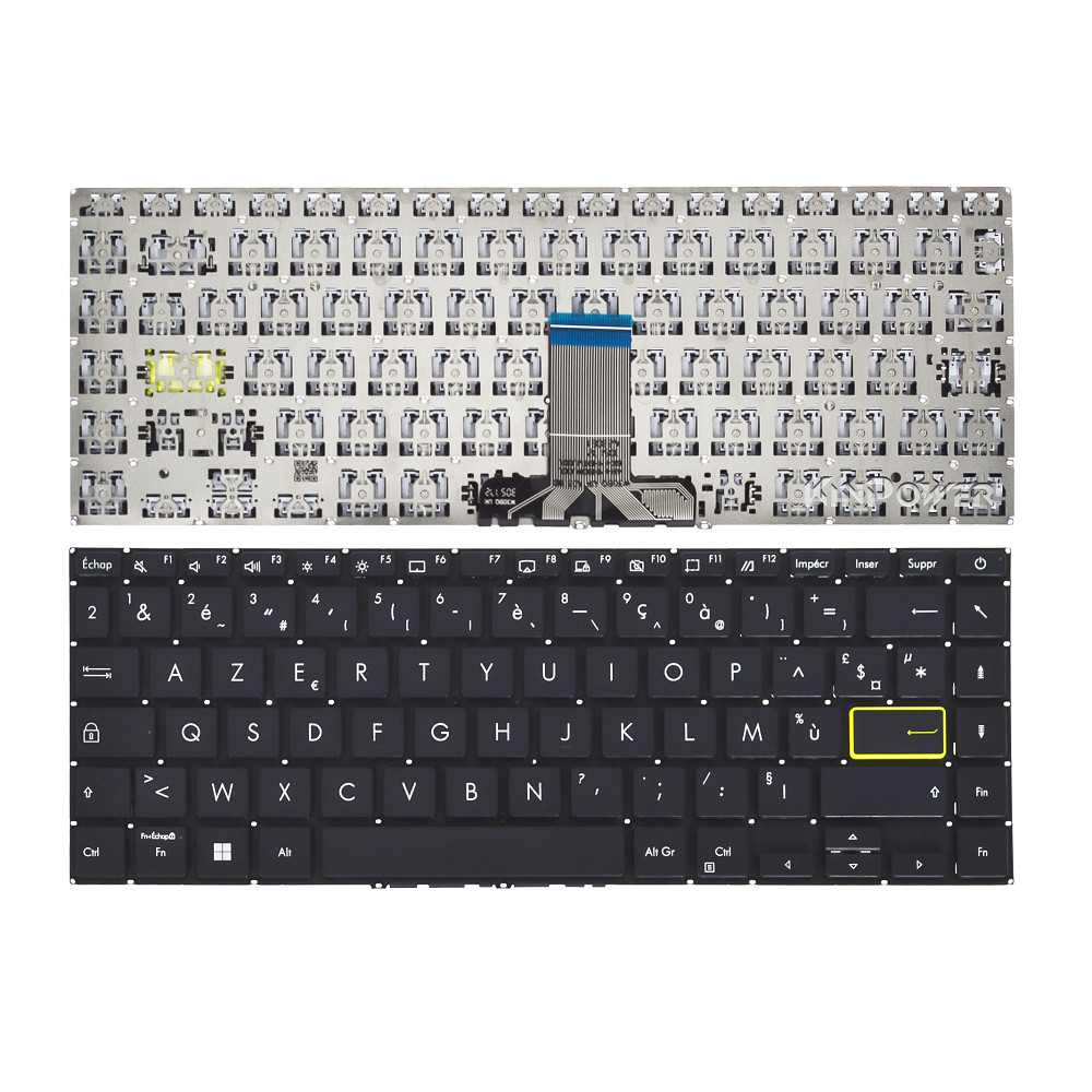 Clavier Azerty Français pour Asus E410M idéal pour le télétravail nomade