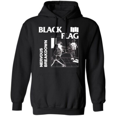 Black flag Nervous Breakdown Cotton Black All Size Hoodie For Men JU001