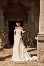Glitter mermaid simple wedding dress 2728