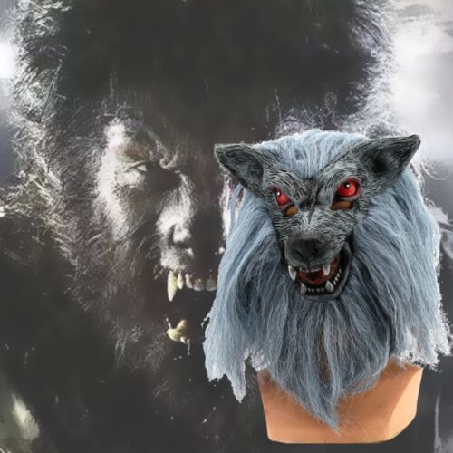 Halloween Wolf Head Latex Mask Cosplay Wolf Dog Animal Mask Dressing Prop