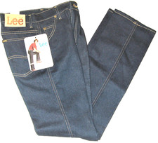 NOS Unisex VtG 80s LEE Riders Straight Fit Dk Wash High-Rise Jeans 27X34 USA