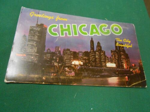 Vintage Souvenir Postkartenordner ""Grüße aus CHICAGO"" Die Stadt schön - Bild 1 von 3