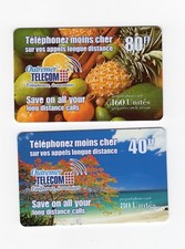  2 CARTES TELEPHONE  OUTRE MER