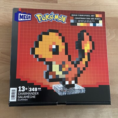 Mega Bloks HTH76 Pokemon Charmander Pixel Art 2023 New