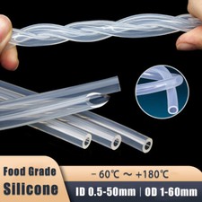 Tubo de silicona transparente tubo de goma cerveza leche agua manguera suave ID 0,5-50 mm grado alimenticio