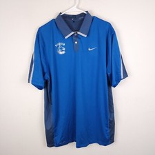 Nike Vancouver Canuks Shirt Men's Large Blue Polo Tiger Woods Collection TW