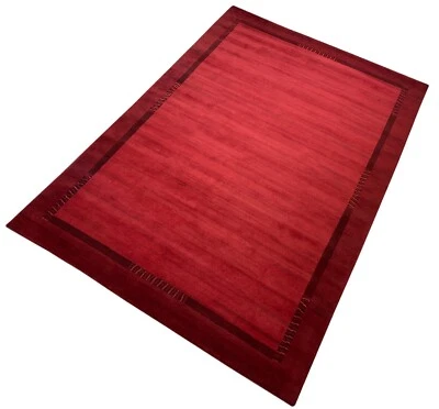 Indo Nepal Noué à la Main Tapis Rouge 100%Laine Haute Qualité Tapis D'Orient - Photo 1/4