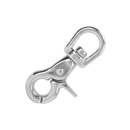 65mm Stainless Steel Lobster Claw Clasps Swivel Clasps Lanyard Snap Hooks Wi - Picture 1 of 12