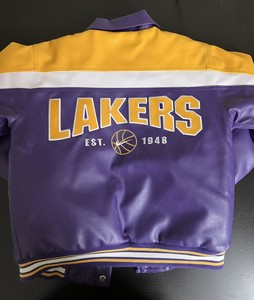 nike lakers modern varsity jacket