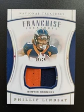 2019 Phillip Lindsay National Treasures Franchise Patch #19/25 Broncos