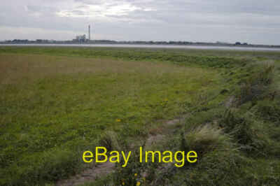 Foto 6x4 Deich bei Hay Nook Fleetwood Teil des Flusses Wyre Hochwasserschutz c2008