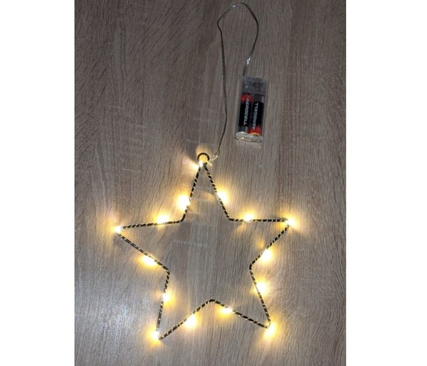 Led Lichterkette Stern Lichtervorhang Batterie Weihnachtsdeko TüR/Fensterdeko-image