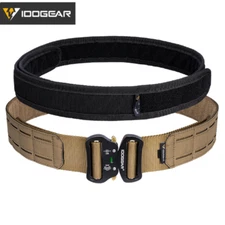 IDOGEAR 2" Tactical Belt Quick Release Metal Buckle Laser MOLLE Airsoft Hunting