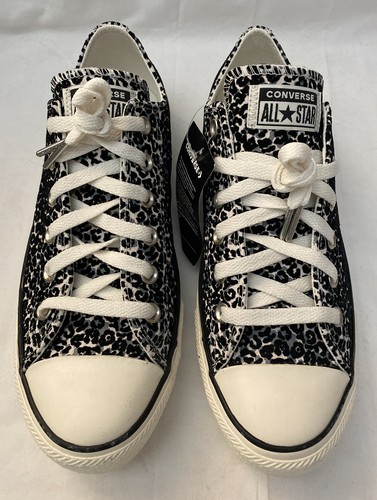 black and leopard converse