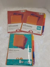 Lot X3 Pen + Gear (2) 5-Tab Dividers &(1) 5-Tab Insert Dividers (5 Dividers Ea)