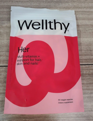 Wellthy Her Women's Multi-Vitamin - Plus Hair, Skin, & Nail Support 90 Count C1