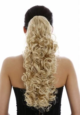 WIG ME UP Haarteil Clip-on Queue de Cheval Bouclé 60 cm Blond Clair - Photo 1/4