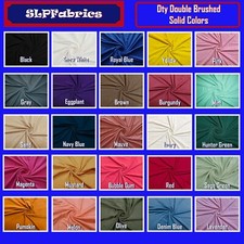 Double Brushed Poly Jersey Knit Fabric-Solid ...