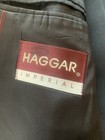 Men Suit Haggar Imperial Sz47 Pants 36x32 Double Breasted Blue With Gray Stripes — photo 7