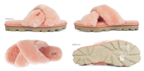 UGG Fuzzette Beverly Pink Fur Slippers Womens Size 9 *NIB*