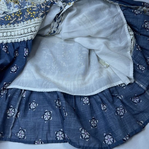 Anthropologie Roberta Midi Dress Floral Prairie Boho Cottagecore Blue White 8 - Picture 18 of 21