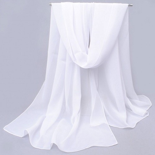 NUOVE sciarpe sciarpa donna alla moda lunghe morbide sottili da donna scialle chiffon sensazione di seta collo - Foto 15 di 44