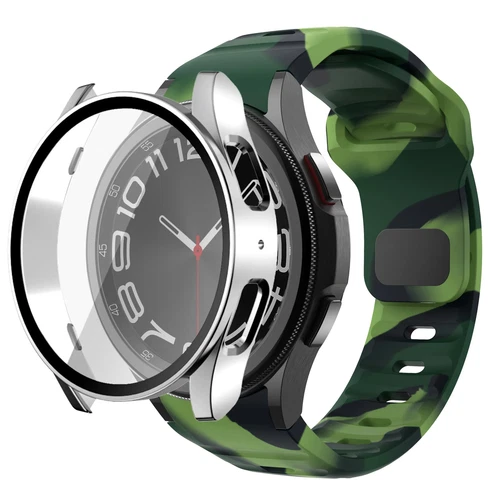Band + Case Cover For Samsung Galaxy Watch 7/6/5/4/FE 40/44mm Silicone Strap - Picture 25 of 30