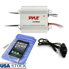 Bluetooth Marine Amplifier Kit 2 Channel Waterproof Audio Power Amp 400W New