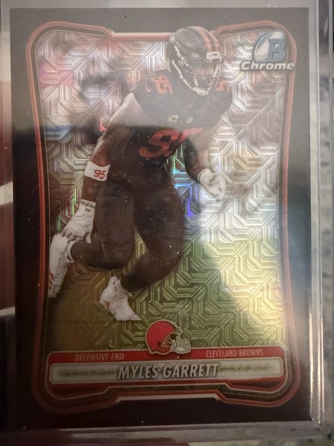 2026 Bowman Chrome Myles Garrett Browns / Rams Black Mojo 2/10
