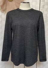 VTG Liz Claiborne 100 Wool Pullover Sweater Top Zip Back Size M FXF