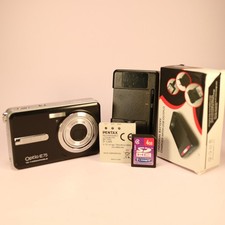 Pentax Digital Camera Optio E75 10.1MP Black Tested Full Working Set